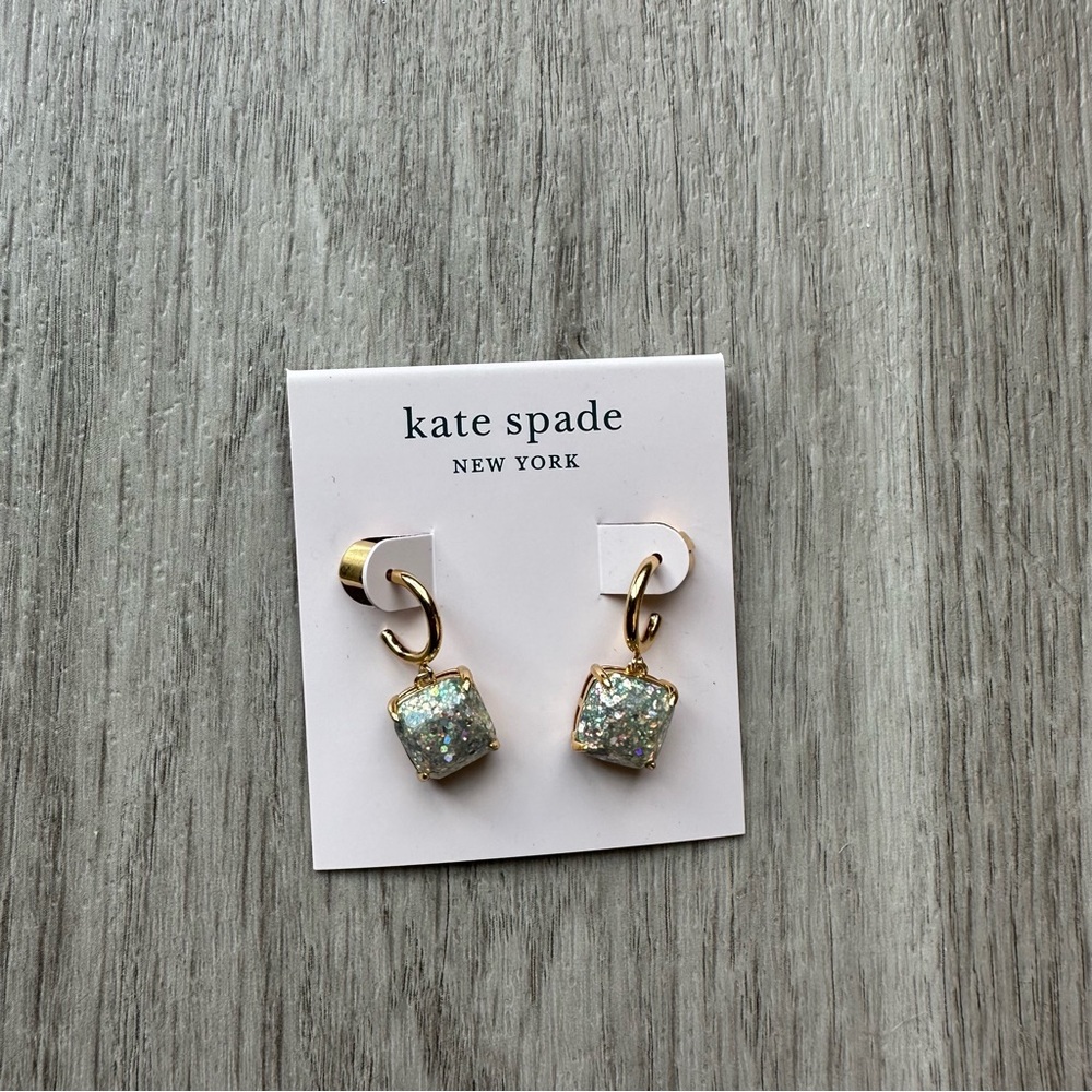 Kate Spade Mini Square Huggies - Picture 5 of 5